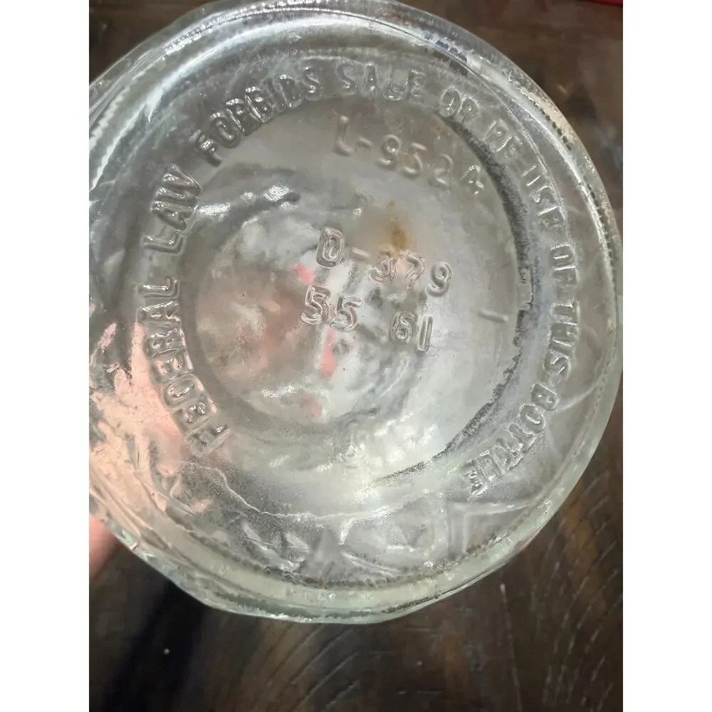 Vintage Liquor Bottle Glass Decanter w/ Stopper Crystal Barware 10